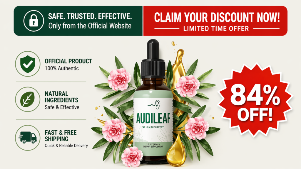 Does AudiLeaf really work supplement bottle with natural ingredients and review context