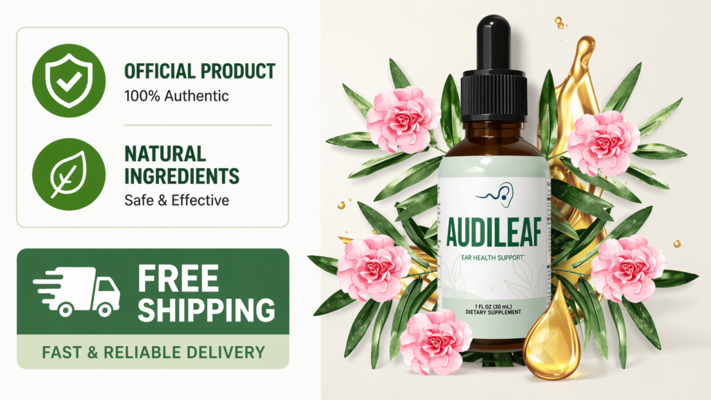 AudiLeaf ear health support supplement for hearing clarity and tinnitus concerns